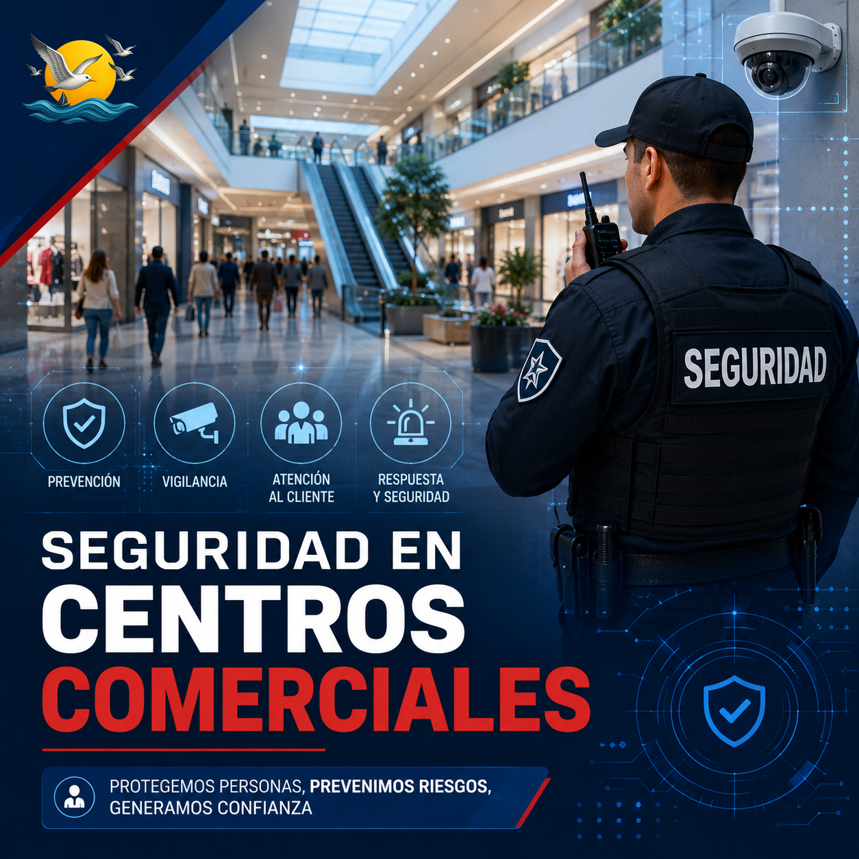 Servicio de vigilancia en centros comerciales