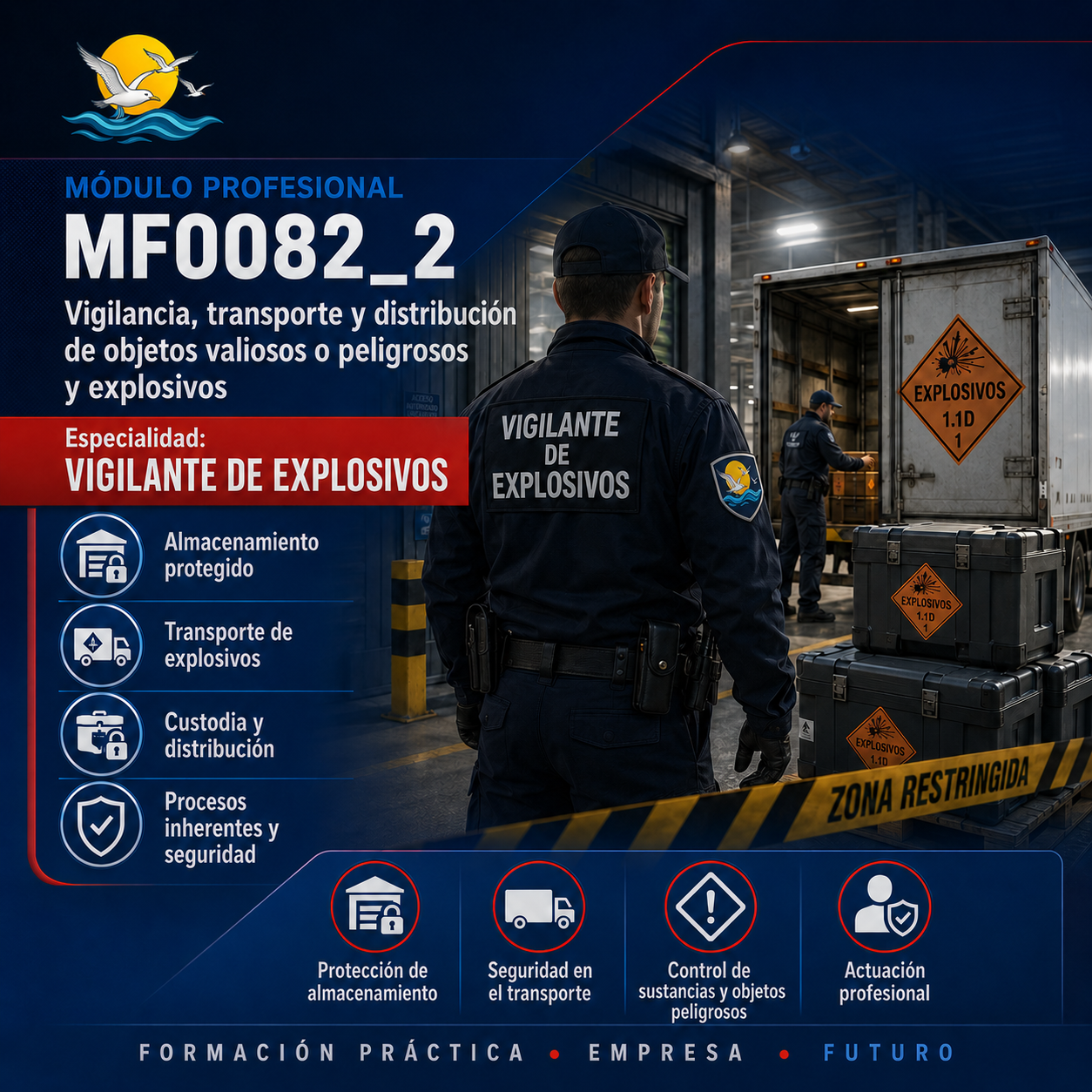 Vigilancia, transporte y distribución de objetos valiosos o peligrosos y explosivos (MF0082_2)
